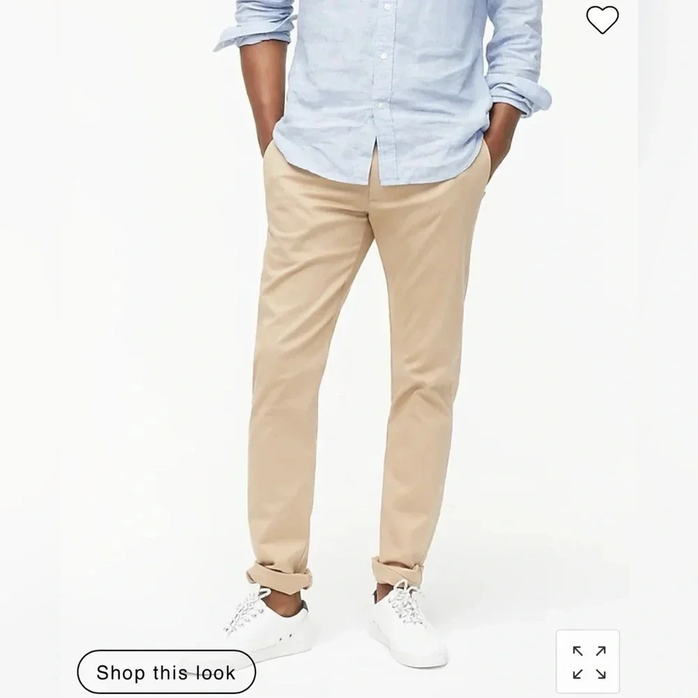 Men’s j crew factory slim flex chino light stain on bottom back left leg of pant